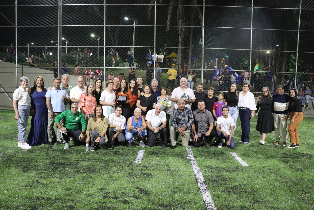 Inauguração do campo de futebol society Cezario Lima de Miranda 